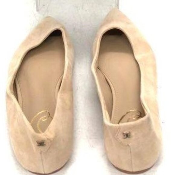 Sam Edelman Wanda Classic Beige Suede Pointed Toe Flats Size 6 - Picture 2 of 6